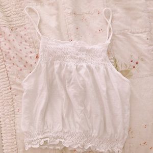 pacsun cropped white tank top